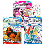 Disney Princess Magic Ink Coloring Book Set - Bundle with 3 Imagine Ink Books for Girls Kids Toddlers Featuring Disney Princess, Moana, and Minnie Mouse with Invisible Ink Pen and Stickers Disney