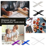 LIZ QNNALY Large Clear Acrylic Book Stand - Perfect for Displaying Open Books on Your Coffee Table - Ideal for Bibles, Cook Books, Guest Books, Magazines, Each with a Lucite Paperweight (Clear) LIZ QNNALY