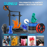 SUNLU TPU Filament 1.75mm Flexible 3D Printer Filament 1KG, 95A Soft 3D Printing Filament fit Most FDM 3D Printers, Dimensional Accuracy +/- 0.03mm, 95A Flexible Filament TPU, 1kg (2.2lbs), Black SUNLU