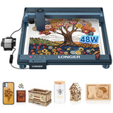 Laser Engraver with Auto Air Assist, 35000mw Output Power Laser Cutting Machine for Laser Engraving on Wood and Metal, Glass, Leather ALLADINBOX