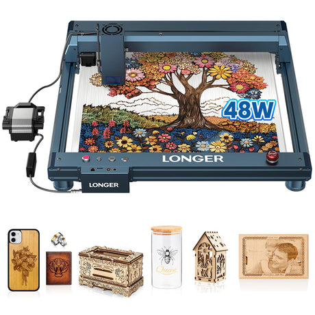 Laser Engraver with Auto Air Assist, 35000mw Output Power Laser Cutting Machine for Laser Engraving on Wood and Metal, Glass, Leather ALLADINBOX