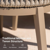 PURPLE LEAF Outdoor Dining Set for 10, Aluminum Outdoor Patio Table and Chairs Set with Olefin Cushions, 11 Pieces Patio Furniture Set for Garden or Deck, Beige PURPLE LEAF