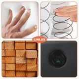 LINLUX 60" W Black Leather Couch with Storage, Loveseat Sofa Couches for Living Room, Bedroom, Office, Dorm, Comfy Cushion, 2 USB Charging Ports LINLUX