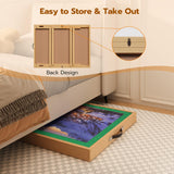 upvercy 3-in-1 Folding & Tilting & High Puzzle Board with 4 Drawers, 1500 Pieces 27.7" H Tall Puzzle Table with Protective Cover for Adults- 34" x 26" Wooden Puzzle Table with Legs upvercy