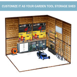 8x6 FT Outdoor Storage Shed, Wood Metal Utility Tool Shed Storage House with Door and Lock, Wooden Sheds Outdoor Storage for Garden,Patio,Lawn,Poolside AEMSOFK