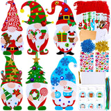 Winlyn 24 Sets Christmas Craft Kits - Winter Crafts DIY Gnome Ornaments & Decorations Art Sets with Foam Stickers for Kids Holiday Seasonal Home & Classroom Activities Party Favors Winlyn