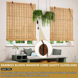IMSGVIFO Bamboo Blinds,UV Protection Bamboo Roll Up Shades,Easy to Install Blinds for Interior Windows,Roman Curtains Shades for Indoor Windows Outdoor,Carbonized, 36x72 Inch IMSGVIFO