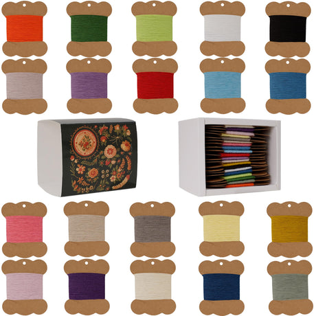 Connimonet Wool Embroidery Thread Kit 20Pcs Wool Blend Thread for Embroidery for Hand Sewing DIY Wool Thread for Embroidery 42S/2 Machine Sewing Thread (Colour B) Connimonet