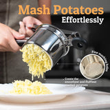 PriorityChef Large 15oz Potato Ricer, Heavy Duty Stainless Steel Potato Masher and Ricer Kitchen Tool, Press and Mash Kitchen Gadget For Perfect Mashed Potatoes - Everytime Priority Chef