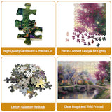 Jigsaw Puzzles for Adults 1000 Pieces Country House Puzzles Spring Landscape Puzzle Picturesque Bridge 1000 Piece Jigsaw Puzzle DIY Challenging Game Toys Gift CHengQiSM