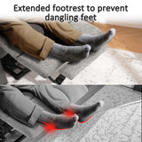 MCombo Power Lift Recliner Chair with Extended Footrest for Elderly People, Fabric 7287 (Light Grey, Medium) MCombo