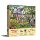 SUNSOUT INC - Grandma's Quilts - 500 pc Jigsaw Puzzle by Artist: Bigelow Illustrations - Finished Size 18" x 24" - MPN# 31729 SunsOut