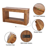 FUXJUM 55-75 Gallon Fish Tank Stand with Power Outlets & LED Light and Drawers,1000LBS Capacity,Aquarium Stand with 55.1" L*18.5" W Tabletop Suitable for Turtle Tank, Reptile Terrarium FUXJUM