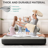 YITAHOME Queen Size Air Sofa Bed Mattress with Headboard and Pump, Blow Up Couch Inflatable Bed for Home Living Room, 79" x 60" x 25" (Expanded Size, Black) YITAHOME