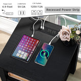 Joaxswe Nightstand with Charging Station and USB Port, Farmhouse Night Stand with 2 Drawers and Shelf Storage, Wooden Side End Table, Bedside Cabinet for Bedroom, Living Room, Closet,Office (Black) Joaxswe