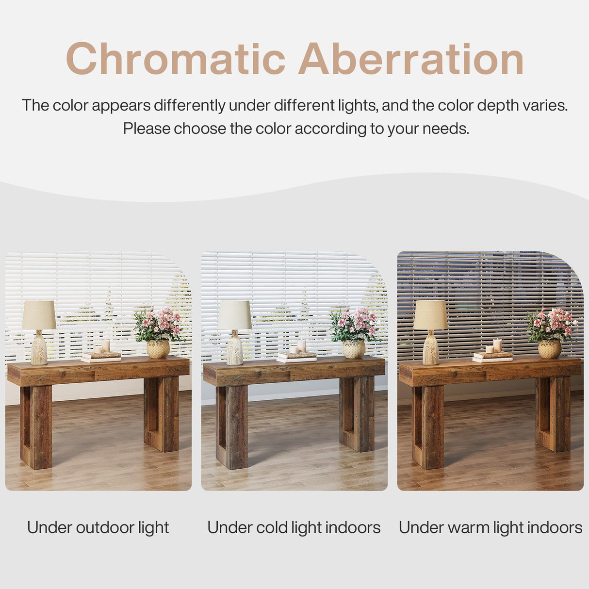 Tribesigns 63-Inch Long Console Table, Wooden Rectangular Sofa Table Behind The Couch, Farmhouse Entryway Table for Entrance, Hallway, Living Room (Mix Brown) Tribesigns