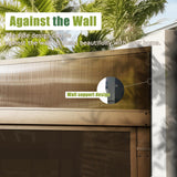 Domi 10’ x 12’ Sunroom, All-Season Wall Mounted Gazebo Solarium with Front Door, Side Entrance, Galvanized Steel Sloping Roof, PVC Screen, Outdoor Permanent Sun Room Lean to Gazebo for Deck Patio domi outdoor living