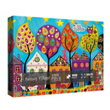 Colorful Fantasy Village Puzzles for Adults 1000 Pieces, Cute Art House Jigsaw Puzzles, Nature Funny Beautiful Puzzles BBOLDIN