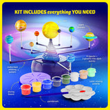 Dan&Darci 360° Orbiting Solar System for Kids - Paint & Build Model Kit - Arts and Crafts for Kid Ages 8-12, 4-6, 4-8, 6-8 - Space Toys 8-10 - Science Astronomy Gifts - Painting Craft Kits for Boys Dan&Darci