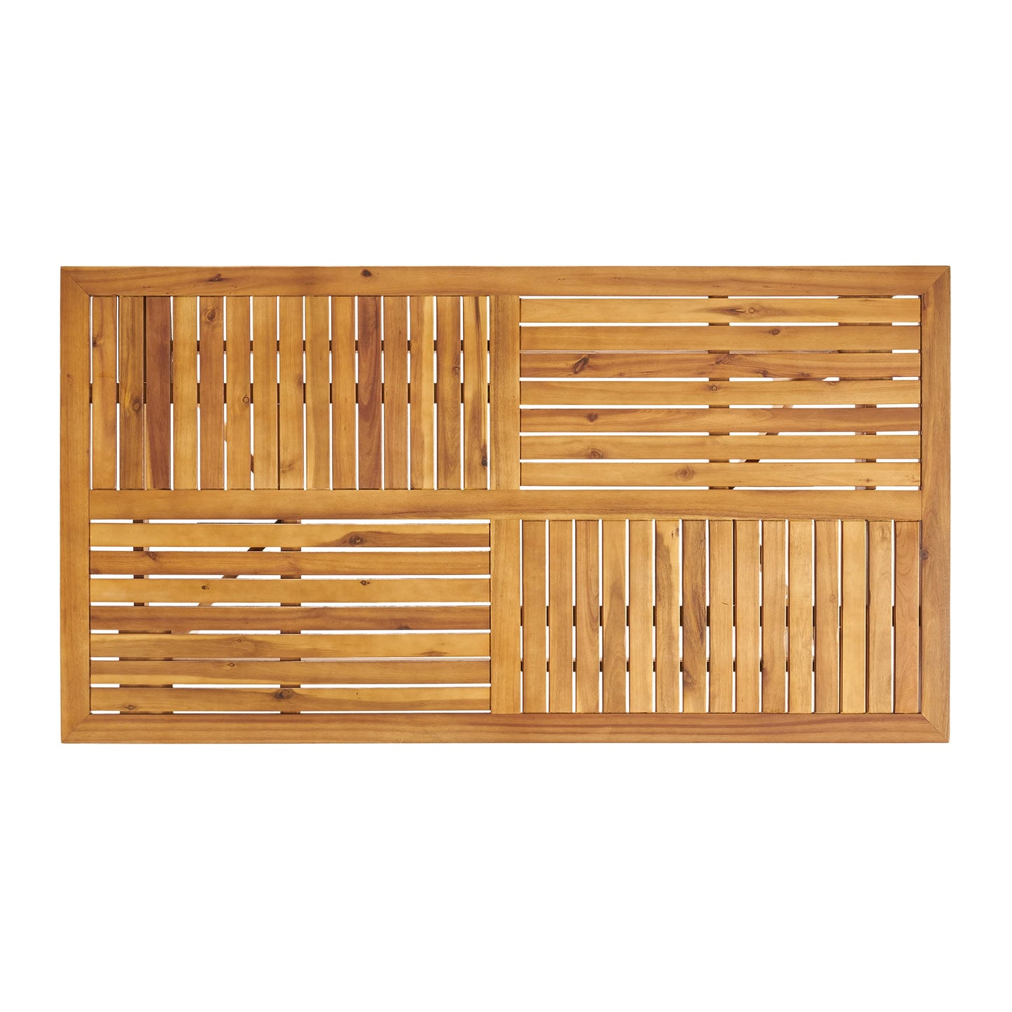 Christopher Knight Home Hermosa Acacia Wood Rectangular Table, Teak Finish - WoodArtSupply