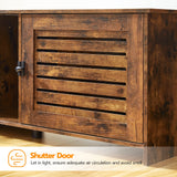 HOOBRO Cat Litter Box Enclosure, Hidden Cat Litter Box Furniture with Louvered Door, Spacious Hidden Cat Washroom with Divider, Cat Furniture Cabinet, 31.5"L x 17.7"W x 18.1"H, Rustic Brown BF07MW01 HOOBRO