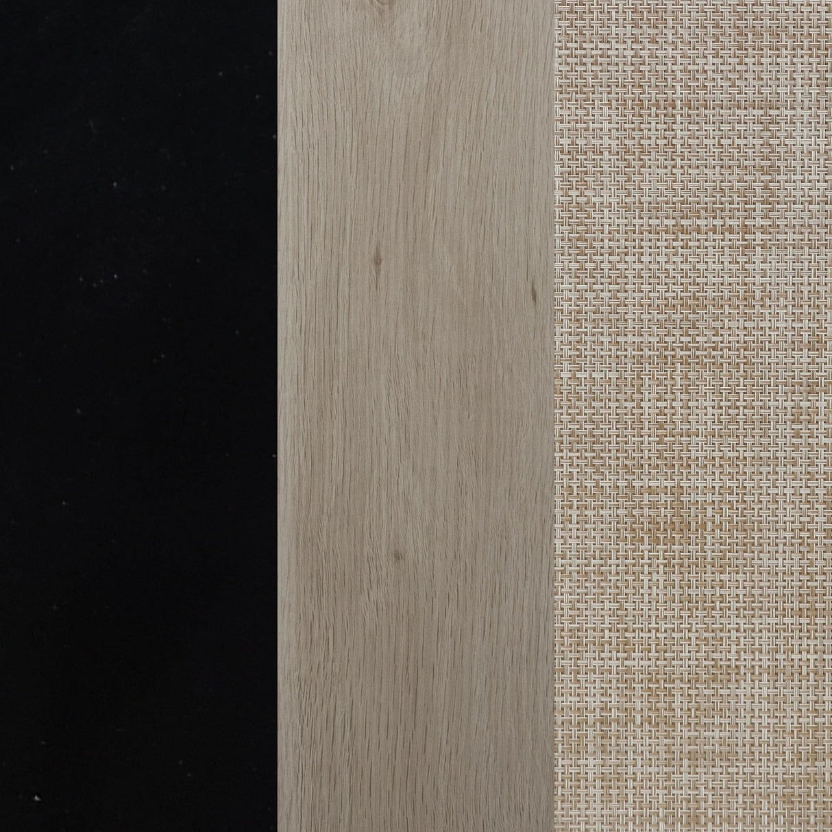 Nathan James Amara Bohemian 5-Shelf Etagere Bookcase, Rattan Open Bookshelf with Arch Top, Light Oak/Matte Black Nathan James