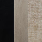 Nathan James Amara Bohemian 5-Shelf Etagere Bookcase, Rattan Open Bookshelf with Arch Top, Light Oak/Matte Black Nathan James