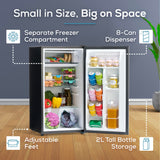 Igloo 3.2 Cu.Ft. Single Door Compact Refrigerator with Freezer - Slide Out Glass Shelf, Perfect for Homes, Offices, Dorms - Black Igloo