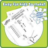 READY 2 LEARN Christmas Crafts | Create Your Own Bead Snowmen | Set of 4 | DIY Ornaments for Kids | Christmas Tree Decoration | All Materials Included READY 2 LEARN