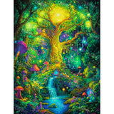 dlebay Diamond Art Kits for Adults,Glowing Tree Diamond Painting Kits for Adults,5d Diamond Painting Kit with Diamond Art Accessories,DIY Full Drill Paint by Diamonds,Home Wall Decor 12 x 16inch Dlebay