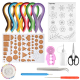 TUPARKA 15 PCS Paper Quilling Kits with 29 Colors 600 Strips Quilling Paper DIY Design Drawing Handcraft Tool TUPARKA