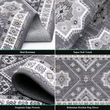 HEBE Boho Kitchen Rug Sets 3 Piece with Runner Non Slip Kitchen Rugs and Mats Washable Kitchen Mats for Floor Thick Kitchen Floor Mat Carpet Runner Rugs for Hallway Laundry Holiday Decor HEBE RUGS