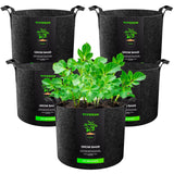 VIVOSUN 5-Pack 5 Gallon Grow Bags Heavy Duty 300G Thickened Nonwoven Plant Fabric Pots with Handles VIVOSUN