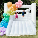 iLink-outer White Bounce House for Kid and Adult Large Indoor Outdoor Bouncy Castle Theme for Kids 133.86 x 96.46 x 74.02 inch Big Playhouse for Party iLink-outer