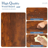 DUMOS Rustic Brown 5-Tier Tall Bookshelf - Industrial Storage Organizer for Home & Office DUMOS