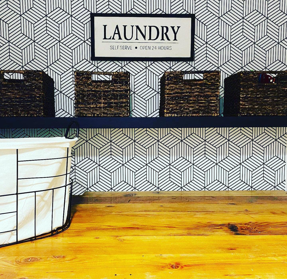 Joel's Antiques Floating Wall Shelf, Wood Decor & Long Shelf for Fireplace Mantel, Bookshelf, Bedroom, & Farmhouse - Wall-Mounted Rustic Stand, Wooden Hanging Display - Black, 72" x 10" x 2" joelsantiques