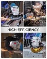 DongCheng 9.2 Amp Power Angle Grinders, 4-1/2 in., 11800RPM, Tool-Free Guard, Electric Metal Grinder Tool, Small Corded Angle Grinder, Paddle Switch, Shockproof Handle for Cutting, Grinding, Polishing Dong Cheng