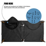 Shintenchi Futon Sofa Bed, Convertible Foldable Couch Recliner Sleeper, Small Lazy Loveseat, Velvet Fabric with 3 Adjustable Backrest Positions, Folding Cup Holders for Home, Office & Apartment Shintenchi