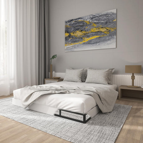 Vitverve Box Spring King Bed Bases, 5 Inch High Metal King Size Box Spring Only, Heavy Duty Mattresses Foundation with Fabric Cover, Easy Assembly, Quiet Noise Free, Non Slip, Black Vitverve