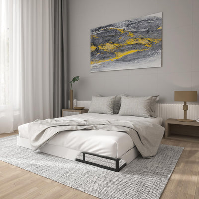 Vitverve Box Spring King Bed Bases, 5 Inch High Metal King Size Box Spring Only, Heavy Duty Mattresses Foundation with Fabric Cover, Easy Assembly, Quiet Noise Free, Non Slip, Black