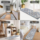 HEBE Farmhouse Kitchen Rugs Sets of 3 Non Slip Washable Boho Kitchen Rugs and Mats for Floor Kitchen Runner Rug Floor Carpet for Kitchen, Laundry, Hallways HEBE RUGS