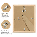 upsimples 8x10 Picture Frame, Natural Solid Wooden Picture Frames, Display 5x7 with Mat or 8 x 10 Without Mat, Wall or Tabletop, 1 Pack upsimples