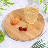 Tanlade 4 Pcs Bamboo Wooden Lazy Susan Organizer Lazy Susan Turntable for Cabinet Non Skid Kitchen Tray Revolving Condiment Spice Rack for Counter Wedding Table Organization Storage Supplies(10 Inch) Tanlade