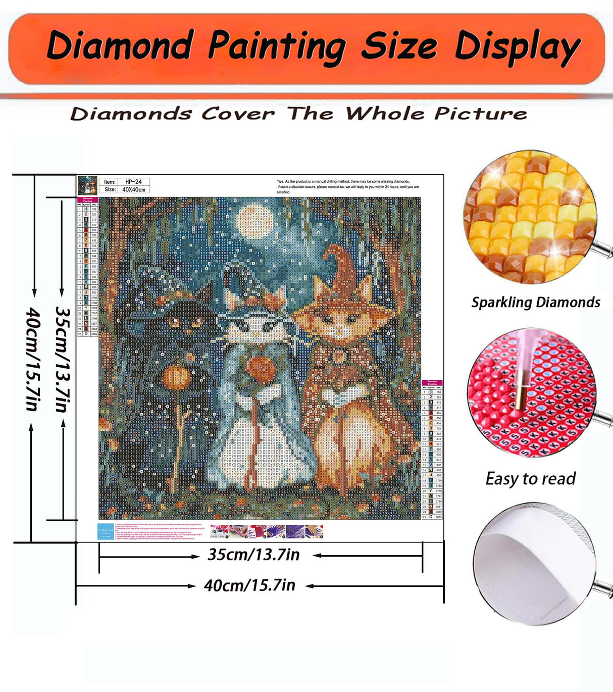 APTDYIGL 5D Three Cats Diamond Painting Kits for Adults Beginner,DIY Cats Diamond Art Kits for Adults,Round Full Drill Diamond Dots with Gem Art Kits,Home Wall Decor 15.7X15.7inch APTDYIGL