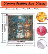 APTDYIGL 5D Three Cats Diamond Painting Kits for Adults Beginner,DIY Cats Diamond Art Kits for Adults,Round Full Drill Diamond Dots with Gem Art Kits,Home Wall Decor 15.7X15.7inch APTDYIGL