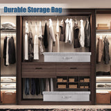 Supowin Underbed Storage Containers Bin with Lids (Set of 1) Large Under Bed Storage Organizer Box with Handle, Foldable Under the Storage Bags for Organizing Clothes, Shoes, Blankets, Pillows-Grey Supowin