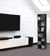 Atlantic Herrin Media Storage Cabinet – Protects & Organizes Prized Music, Movie, Video Games or Memorabilia Collections, PN 74736250 in Ebony Atlantic