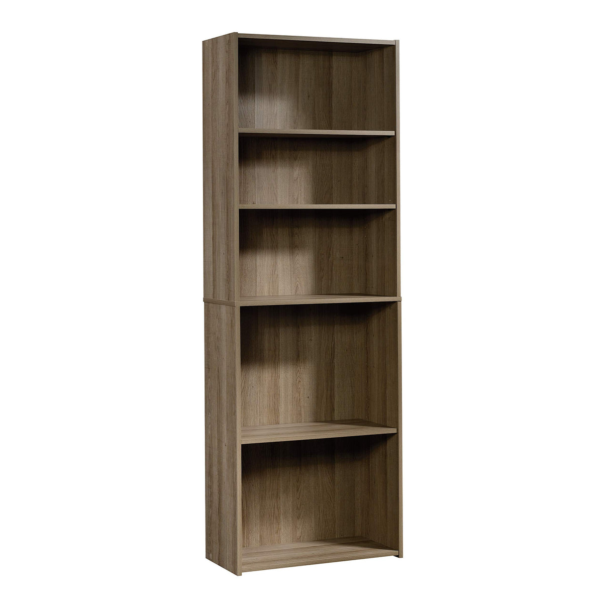 Sauder Beginnings 5-Shelf Bookcase, Bookshelf with Adjustable Storage Shelves, in Summer Oak Sauder