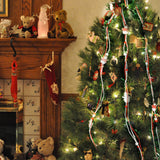 winemana 3 Pack 16.4 Ft Christmas Beads Ribbon, Christmas Tree Trim Rope with Santa Claus Snowman, Xmas Decorations for Garland, Wreath, Gift Wrapping, DIY Crafts Ornaments, Wedding Party Decor winemana