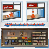 DurayLoly 55" W Storage Shelves, 2550LBS Garage Shelving Heavy Duty, 5-Tier Heavy Duty Shelving, Adjustable Metal Shelving Unit for Garage, Warehouse, Pantry, Kitchen, 55" W × 24" D × 72" H, Black DurayLoly